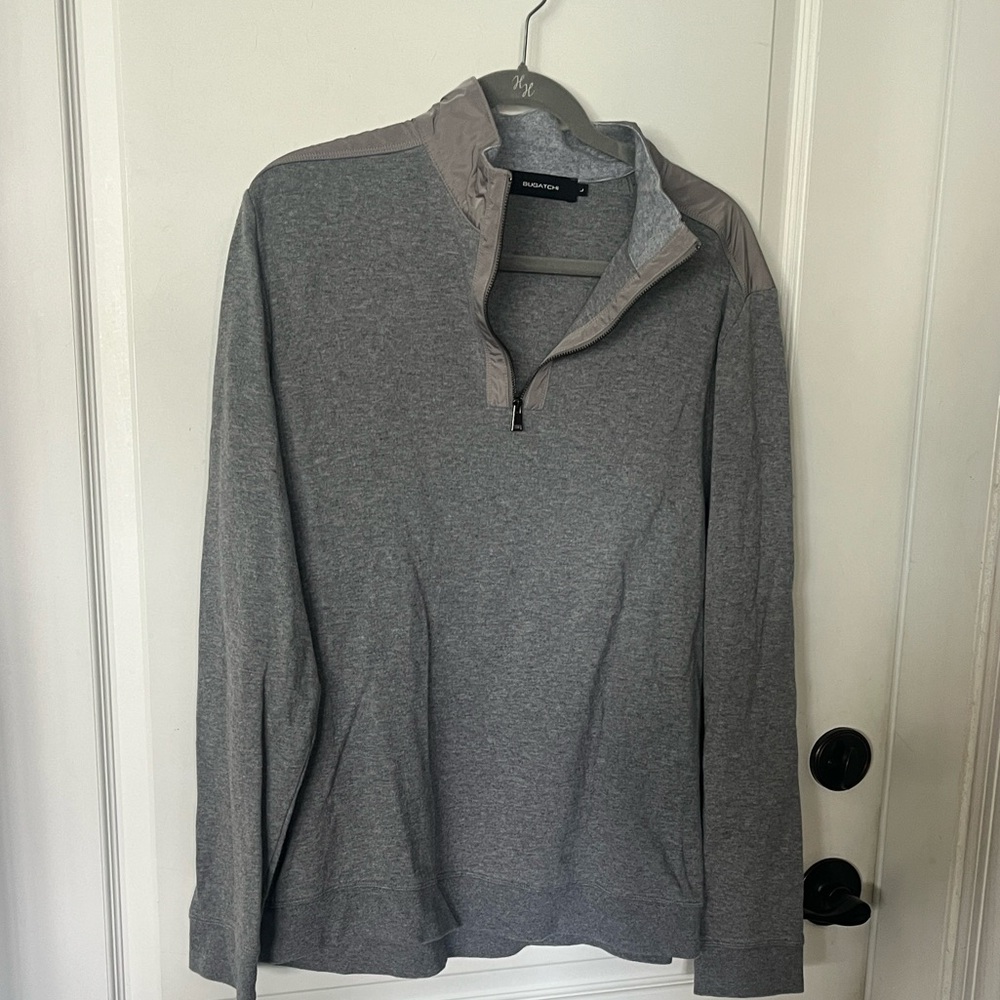 Bugatchi Gray Quarter Zip, Pullover Sweatshirt 95… - image 5